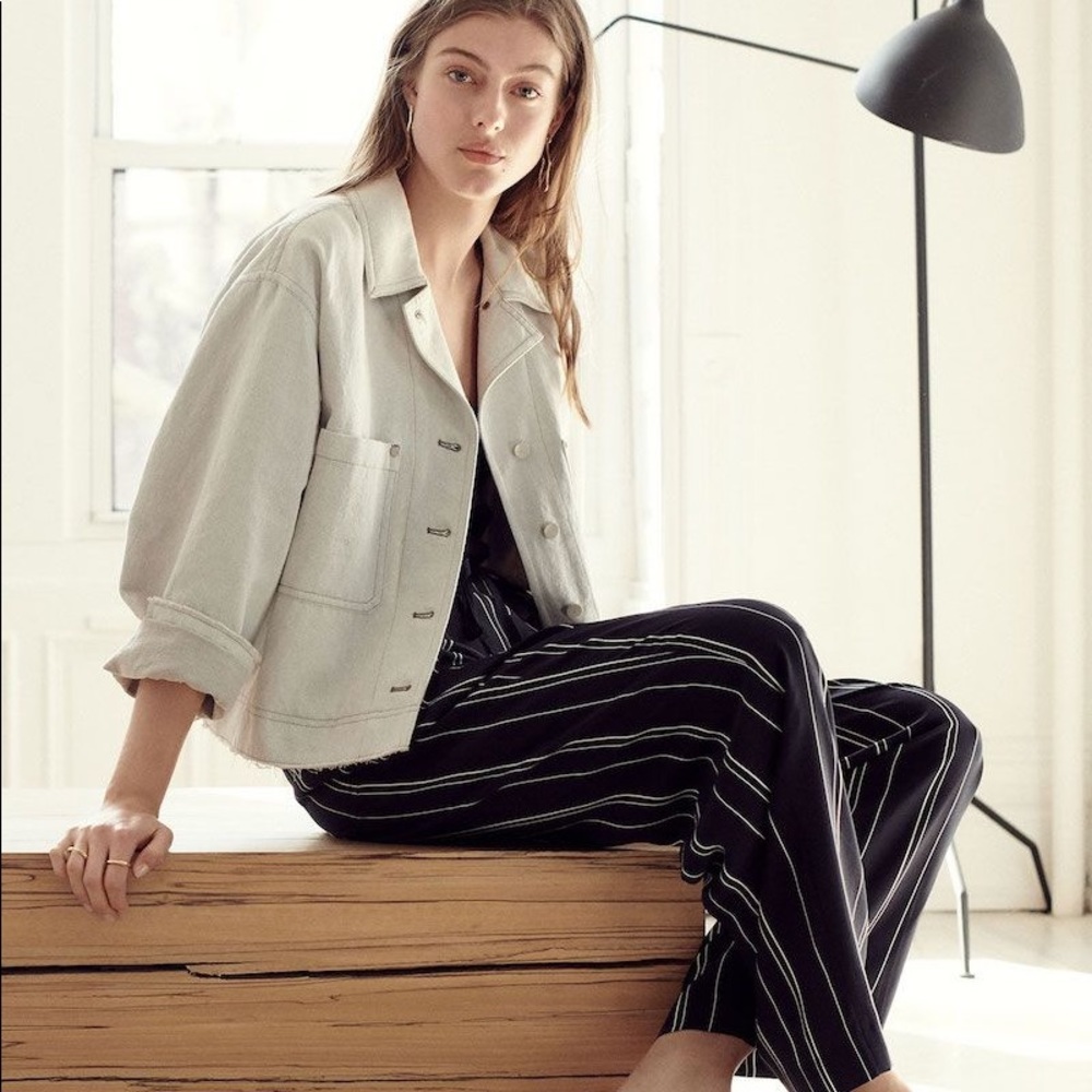 Vince white denim jacket